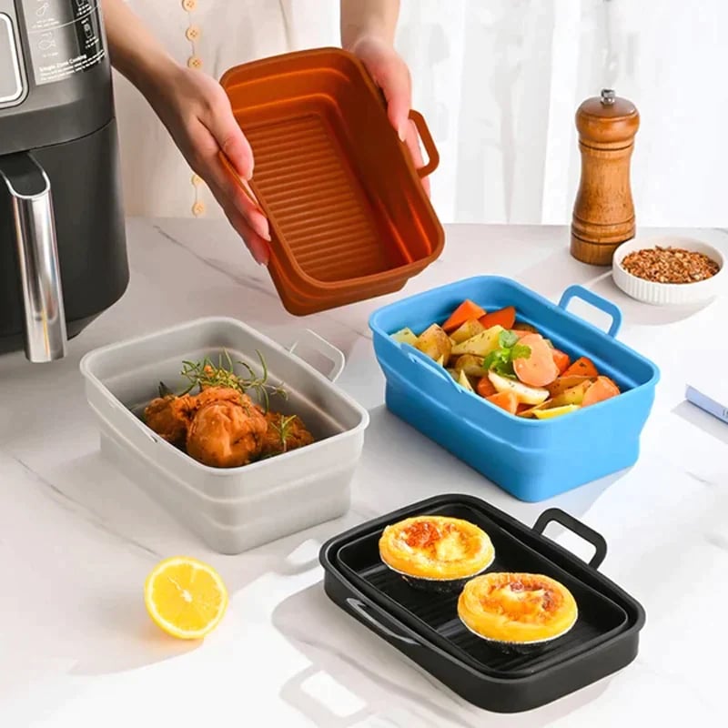 Foldable Air Fryer Silicone Baking Tray